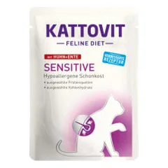 Kattovit Feline Diet Sensitive guliašas su vištiena ir antiena katėms - Pet24