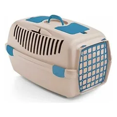 Stefanplast Transportavimo dėžė GULLIVER 3 plastikinės durys (dangaus mėlyna) cm 61x40x38h