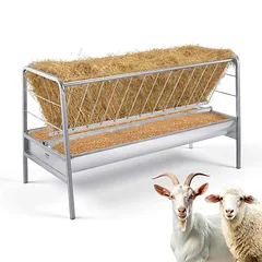 Gyvulių šėrykla VEVOR T1097, 2 viename, 300 l, Sidabrinė, 147 × 86,5 × 70 cm