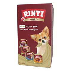 RINTI Gold Mini lėkštelės, multipakuotė, drėgnas maistas šunims 8 x 100 g