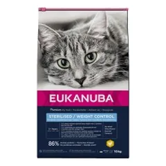 Eukanuba Weight Control sausas maistas katėms su vištiena, 10 kg