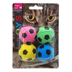 Magic Cat Toy Sponge Soccer Ball putplasčio kamuoliukai katėms, 4 vnt., 3,75 cm