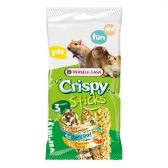 Versele Laga Crispy Sticks trijų skonių skanėstai visaėdžiams graužikams - Pet24
