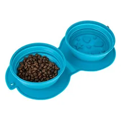 TIAKI dvigubas silikoninis kelioninis dubenėlis Sea Shell, 2 x 600 ml — 4 nuotrauka