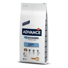 Advance Medium Light sausas maistas vidutinių veislių šunims, linkusiems priaugti svorio, 12 kg