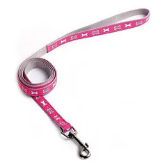 RECORD OSSICINI NYLON LEASH SMALL BONES PINK 1X120 CM