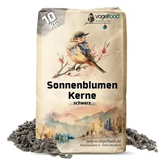 Sonnenblumenkerne schwarz Vogelfutter Marke Vogelfood