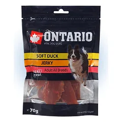 Ontario Adult minkštas antienos jerky, skanėstai šunims 70 g parduotuvėje petreon.lt