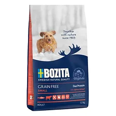 Bozita Dog Purely Adult Small Grain Free su lašiša ir jautiena, sausas maistas šunims, 2,5 kg — 3 nuotrauka