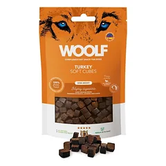 WOOLF Soft Cubes Turkey Monoprotein 100g minkšti kalakutienos kubeliai