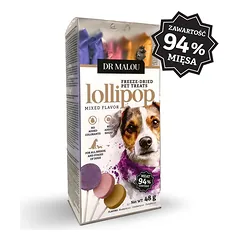 DR MALOU Lollipop Mixed Flavor Liofilizuoti mėsos skanėstai šunims 48g (6 vnt)