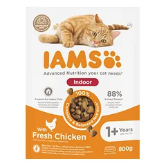 IAMS sausas maistas namuose gyvenčioms katėms su vištiena, 0,8 kg