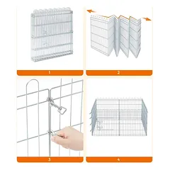 Sulankstomas metalinis gyvūno narvas PPK001W01 — 5 nuotrauka