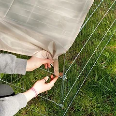Kerbl Luxus aptvaras su smailiu stogu, L 220 x B 103 x H 85 cm — 3 nuotrauka