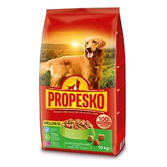 Sausas šunų maistas PROPESKO dog Wellness su vištiena ir ėriena, 10 kg