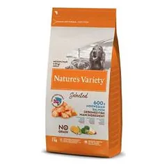 Nature's Variety Selected Med/Max Adult Norwegian Salmon begrūdis, sausas maistas šunims, 2 kg