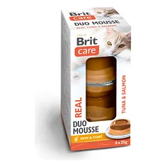 Brit Care Cat Double Layer Mousse Real Tuna and Salmon skanėstai katėms 150 g