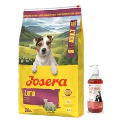 JOSERA Mini Adult Lamb 3 kg + LAB V Lašišų aliejus šunims ir katėms 500ml