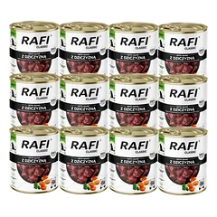 DOLINA NOTECI Šlapias ėdalas šunims Rafi Classic su elniena 12x800g