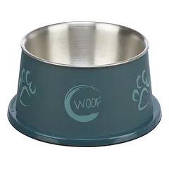 Trixie Long Ear Bowl nerūdijančio plieno dubenėlis šunims su ilgomis ausimis, nerūdijantis plienas, plastiko danga, 0.9 l/ø 19 cm