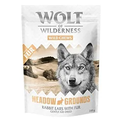 Wolf of Wilderness – triušių ausys su kailiu, skanėstai šunims, > 250 g — 3 nuotrauka
