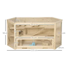 Smulkių gyvūnų narvas 115 × 60 × 55 cm — 3 nuotrauka