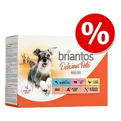 Briantos Delicious Paté drėgnas maistas šunims, ekonominė pakuotė 48 x 100 g