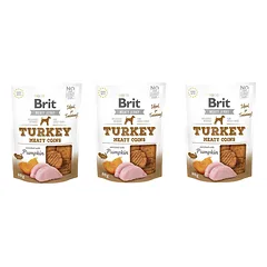 "BRIT Jerky Snack" kalakutienos monetos su moliūgais 3x80g