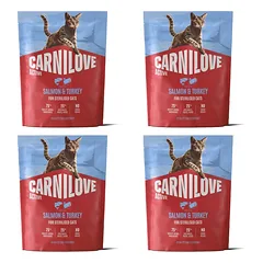 CARNILOVE Active Cat Salmon and Turkey Sterilised 4x400 g lašiša ir kalakutas, sterilizuotiems katėms