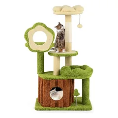 Giantex Kleiner Kratzbaum Mit Höhle Und Spielzubehör