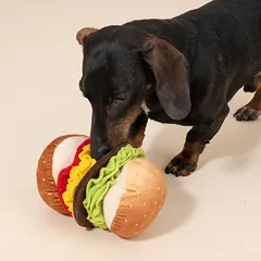 TIAKI protų žaislas šunims Burger, apie L 18 x B 14 x H 11 cm — 5 nuotrauka