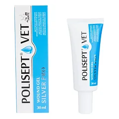 JM SANTE Polisept Vet Wound Gel Silver Pro-gel tvarstis šunims ir katėms 30ml