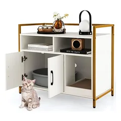 GIANTEX Katzenhaus, Katzenschrank Mit Stahlrahmen