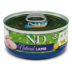 FARMINA N&D NATURAL – CAT Wet Lamb ADULT 140 g (pak.18)