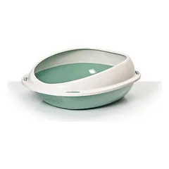Open cat toilet with border Shuttle Medium 45x36x15,5 cm, various colors