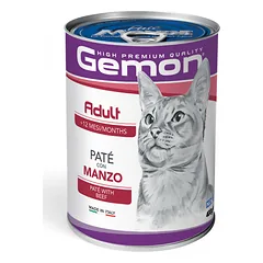 Gemon adult konservuotas paštetas suaugusioms katėms su jautiena  400g