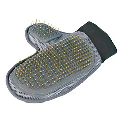 Trixie Coat Care Glove su vieliniais šereliais masažinė pirštinė kailio priežiūrai, 18×24 cm