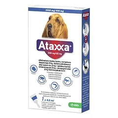 Ataxxa užlašinamas tirpalas šunims nuo erkių, blusų ir uodų, (25–40 kg), 2000 mg/400 mg