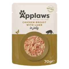 Applaws Cat Pouch in Jelly guliašas su vištiena ir ėriena katėms