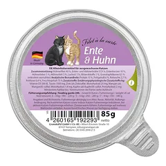 GranataPet Filet à la carte antis ir vištiena - šlapias maistas katėms, filė savo sultyse, antis ir vištiena, 6x85g — 2 nuotrauka