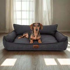 Šuns guolis – vandeniui atsparus aptvaras – sofa šunims – L 64x49 cm — 2 nuotrauka