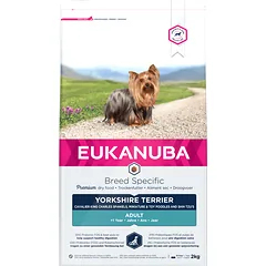 Eukanuba Breed Specific sausas maistas Jorkšyro terjerams su vištiena AB 2 kg parduotuvėje Petz.lt