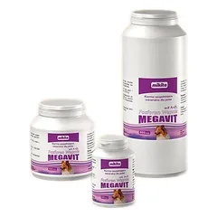 MIKITA MEGAVIT Kalcio fosfatas + vitaminas A+D3 - vitaminų ir mineralų papildas šunims 400tab.
