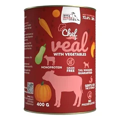 SYTA MICHA Chef Monoprotein Veršiena su daržovėmis 400 g drėgnas maistas šunims