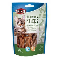 Trixie Premio Mini Stick skanėstai katėms su vištiena ir ryžiais, 50 g