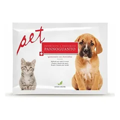 PET vienkartinė servetėlė-pirštinė šunims ir katėms su chlorheksidinu, 1 vnt.