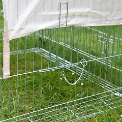 Kerbl keturkampis aptvaras su apsauga nuo pabėgimo ir grotų stogu, didelis, L 200 x B 100 x  H 60 cm — 5 nuotrauka