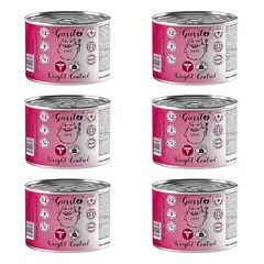 GUSSTO Vet Weight control Cat 6 x 200 g skardinės maisto katėms, turinčioms antsvorio
