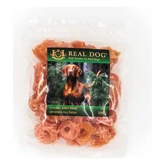 REAL DOG SNACKS minkšti vištienos filė žiedai, 500 g
