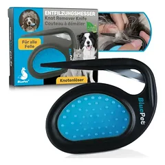 BluePet Entfilzer Entfilzungsmesser bei festen Knoten für Hunde & Katzen